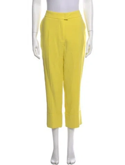 Pre-owned Escada Straight Leg Pants W/ Tags In Yellow