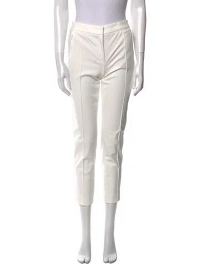 Pre-owned Escada Straight Leg Pants In White