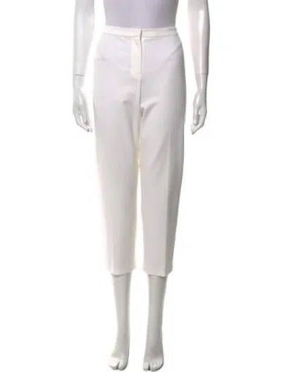 Pre-owned Escada Straight Leg Pants In White