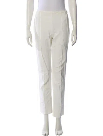 Pre-owned Escada Straight Leg Pants In White
