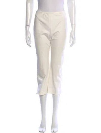 Pre-owned Escada Straight Leg Pants In White