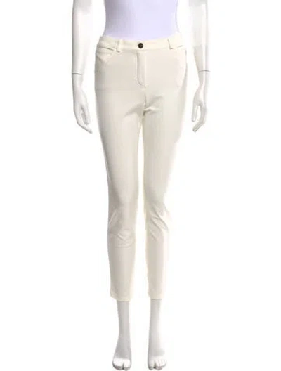 Pre-owned Escada Straight Leg Pants In White
