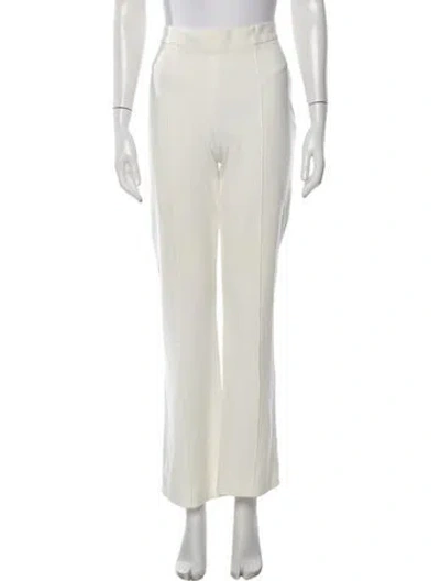 Pre-owned Escada Straight Leg Pants In White