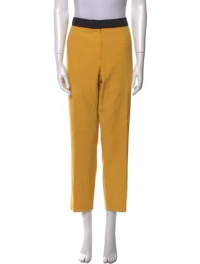 Pre-owned Escada Straight Leg Pants In Yellow