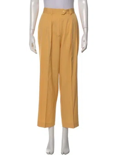 Pre-owned Escada Straight Leg Pants In Yellow