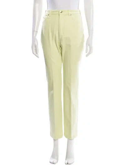 Pre-owned Escada Straight Leg Pants In Yellow