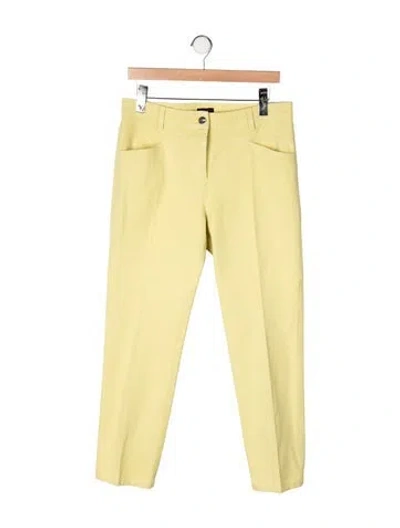 Pre-owned Escada Straight Leg Pants In Yellow