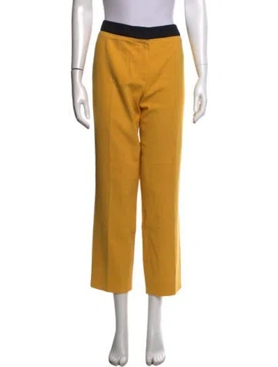 Pre-owned Escada Straight Leg Pants In Yellow