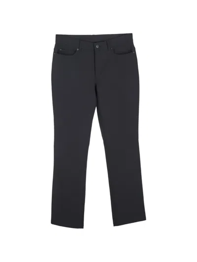 Pre-owned Escada Straight-leg Trousers In Black