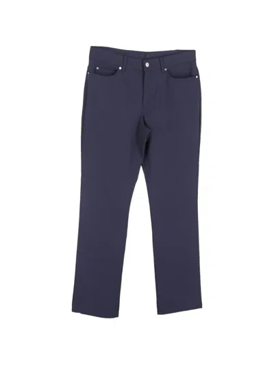 Pre-owned Escada Straight-leg Trousers In Blue