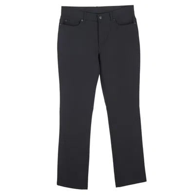 Escada Straight-leg Trousers In Black Silk