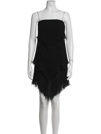 Pre-owned Escada Strapless Mini Dress In Black