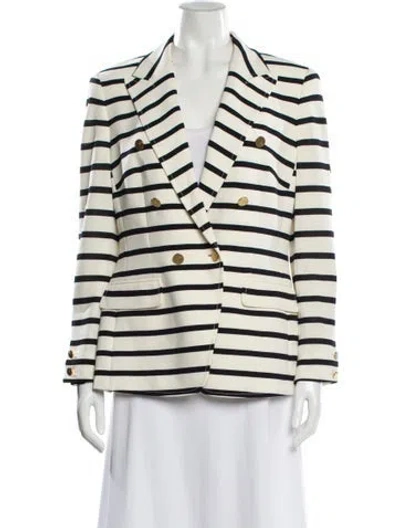 Pre-owned Escada Striped Blazer In Neutral