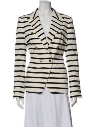 Pre-owned Escada Striped Blazer In Neutral