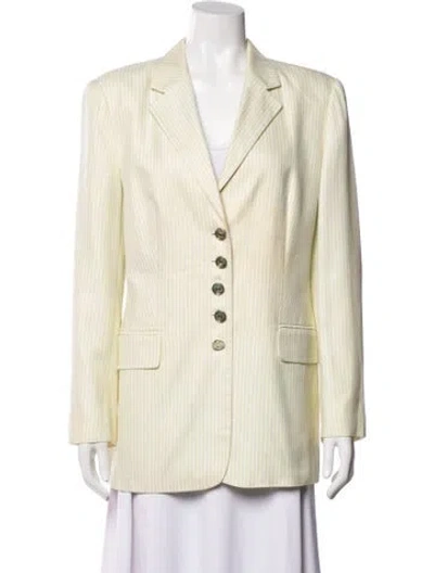 Pre-owned Escada Striped Blazer In Neutrals