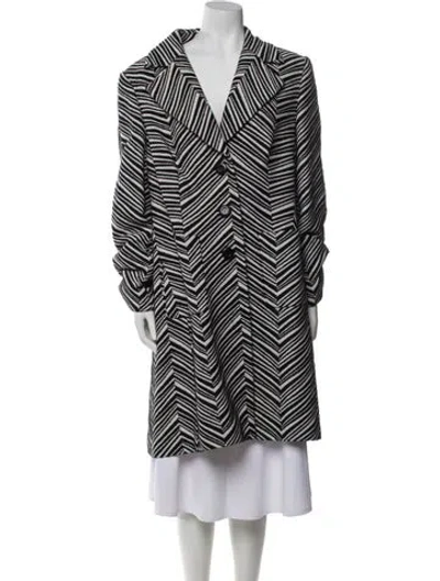 Pre-owned Escada Striped Coat In Multi