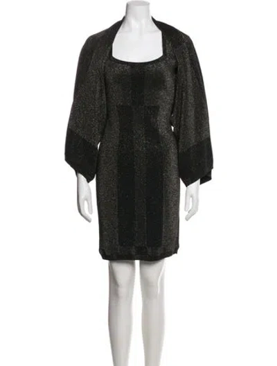Pre-owned Escada Striped Glitter Accents Dress Set In Multi