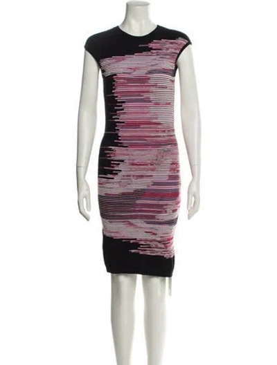 Pre-owned Escada Striped Knee-length Dress In Multi
