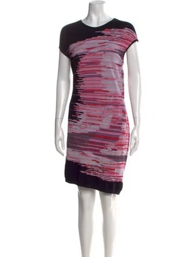 Pre-owned Escada Striped Knee-length Dress In Multi