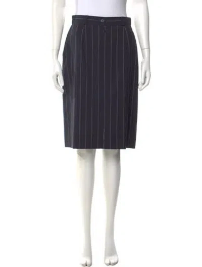 Pre-owned Escada Striped Knee-length Skirt In Blue