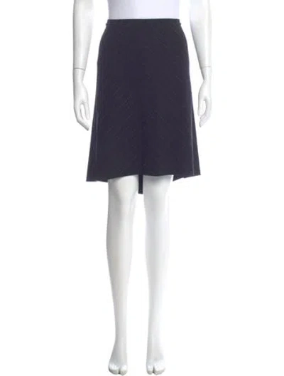 Pre-owned Escada Striped Knee-length Skirt In Blue