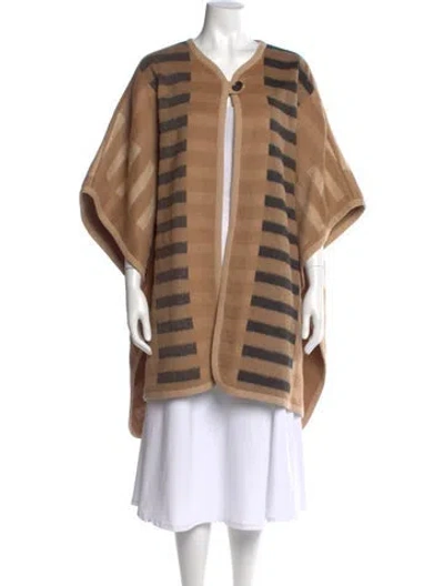 Pre-owned Escada Striped Open Front Sweater