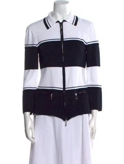 Pre-owned Escada Striped Sweater In Black