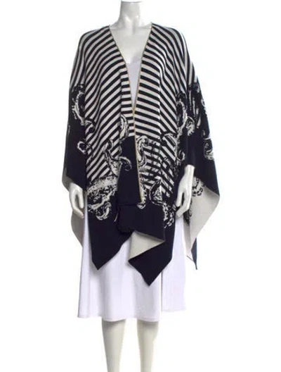 Pre-owned Escada Striped Sweater In White