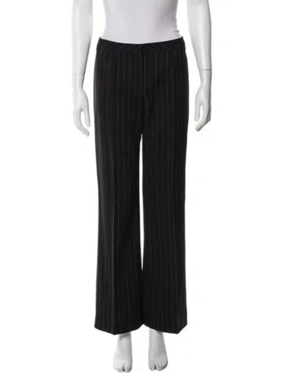 Pre-owned Escada Striped Wide Leg Pants In Gray