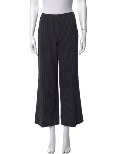 Pre-owned Escada Striped Wide Leg Pants In Grey
