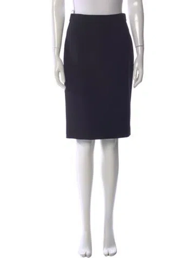 Pre-owned Escada Studded Accents Knee-length Skirt In Blue