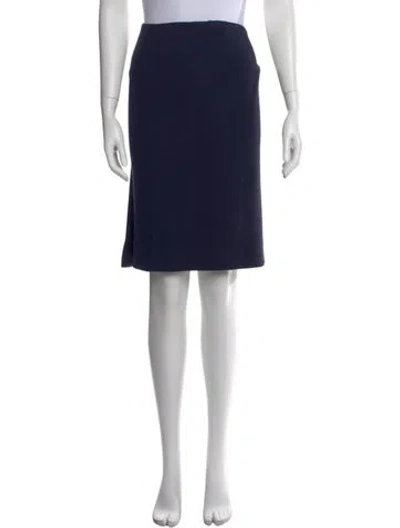 Pre-owned Escada Studded Accents Knee-length Skirt In Blue