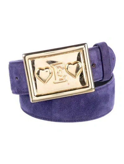 Pre-owned Escada Suede Belt In Multi