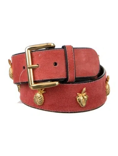 Pre-owned Escada Suede Belt In Orange
