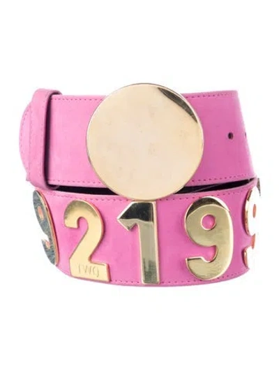 Pre-owned Escada Suede Belt In Pink