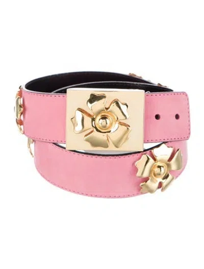 Pre-owned Escada Suede Belt In Pink