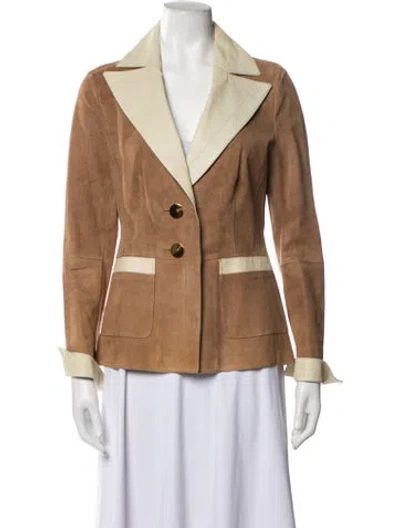 Pre-owned Escada Suede Blazer In Brown