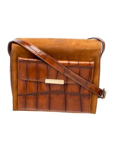 Pre-owned Escada Suede Crossbody Bag In Brown