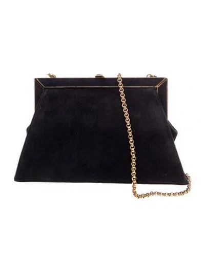 Pre-owned Escada Suede Evening Bag In Black