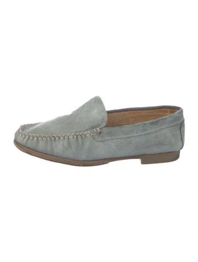 Pre-owned Escada Suede Loafers In Blue