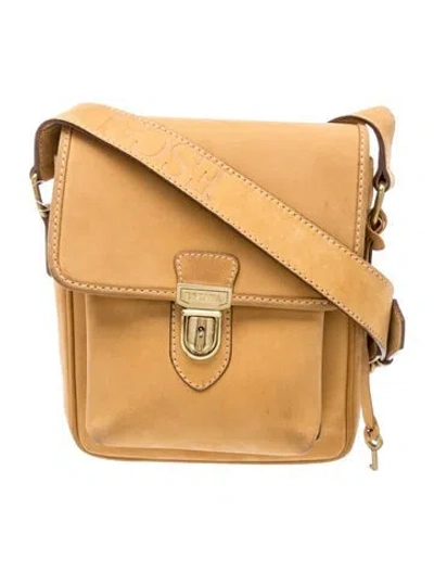 Pre-owned Escada Suede Messenger Bag In Neutral