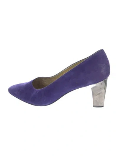 Pre-owned Escada Suede Pumps In Blue
