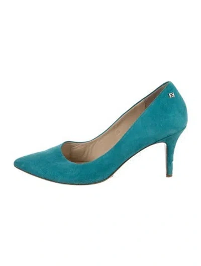 Pre-owned Escada Suede Pumps In Blue