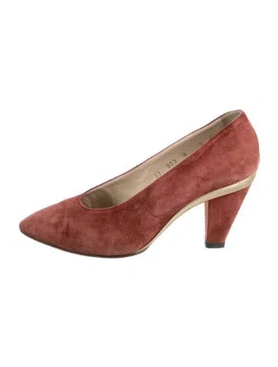 Pre-owned Escada Suede Pumps In Brown