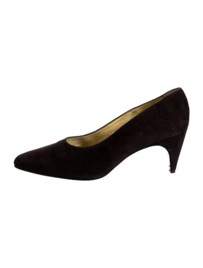Pre-owned Escada Suede Pumps In Brown