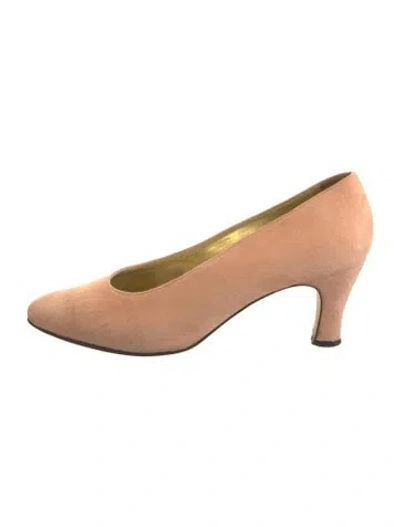 Pre-owned Escada Suede Pumps In Neutral