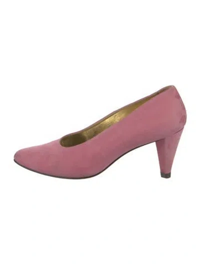 Pre-owned Escada Suede Pumps In Pink