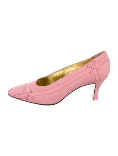Pre-owned Escada Suede Pumps In Pink