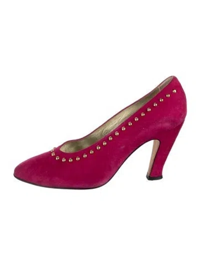 Pre-owned Escada Suede Pumps In Pink