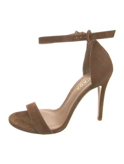 Pre-owned Escada Suede Sandals In Brown